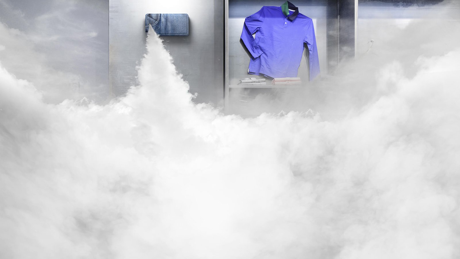 Clothing store with Aura fog cannon activated